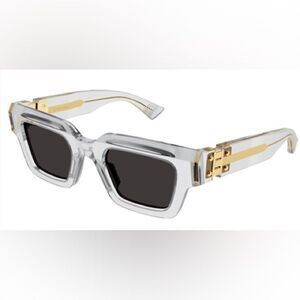 Bottega Veneta Clear and Gold 1230 Sunglasses